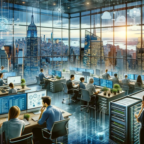An image depicting it and cyber security companies in New York City